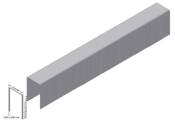 PREBENA A12CAL - Hliníkové spony do sponkovačky výška 12mm šírka 12,8mm (bal. 6000ks)  